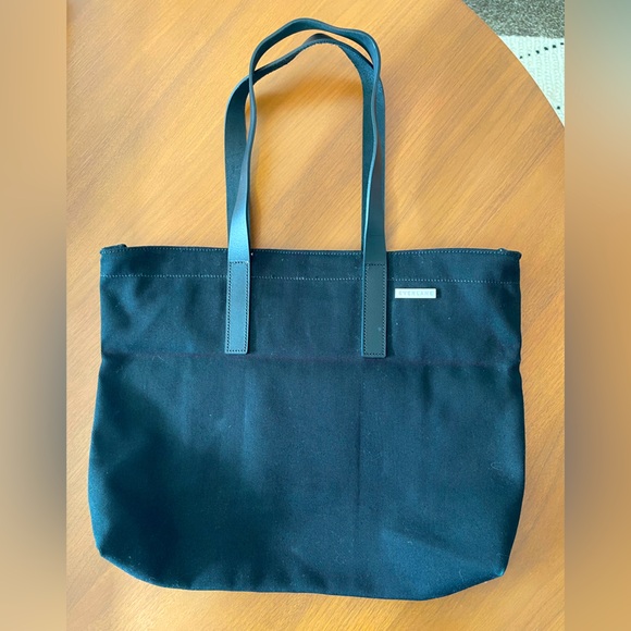 Everlane black canvas tote. NWOT, never used. - Picture 1 of 3
